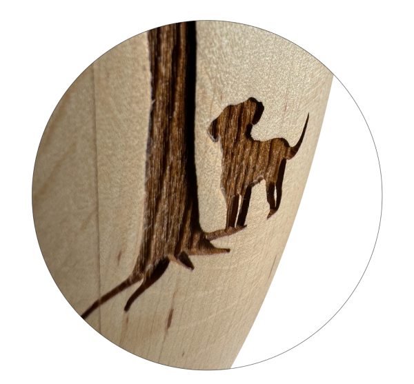 Tierurne Timber Hundemotiv